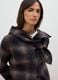 Brown wool and viscose blend hooded coat, regular fit_0