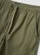 Green regular-fit pure cotton shorts_5