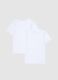 Pack of two white kids' t-shirts in pure cotton regular fit_1
