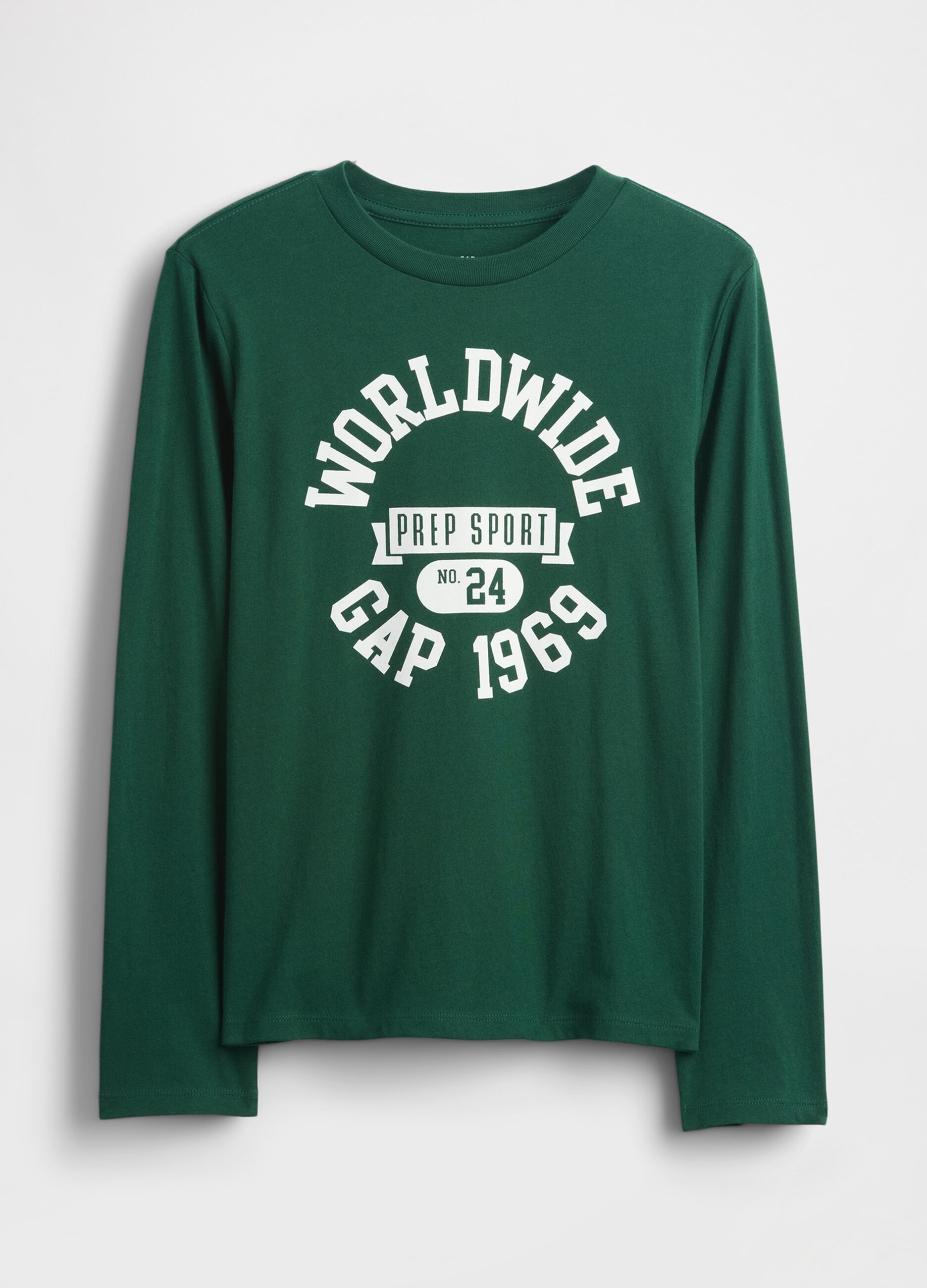 Long-sleeve green cotton shirt