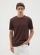 Brown pure cotton T-shirt with relaxed fit_1
