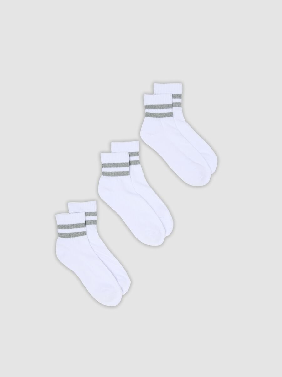 3-pack of white stretch organic cotton sports socks_0