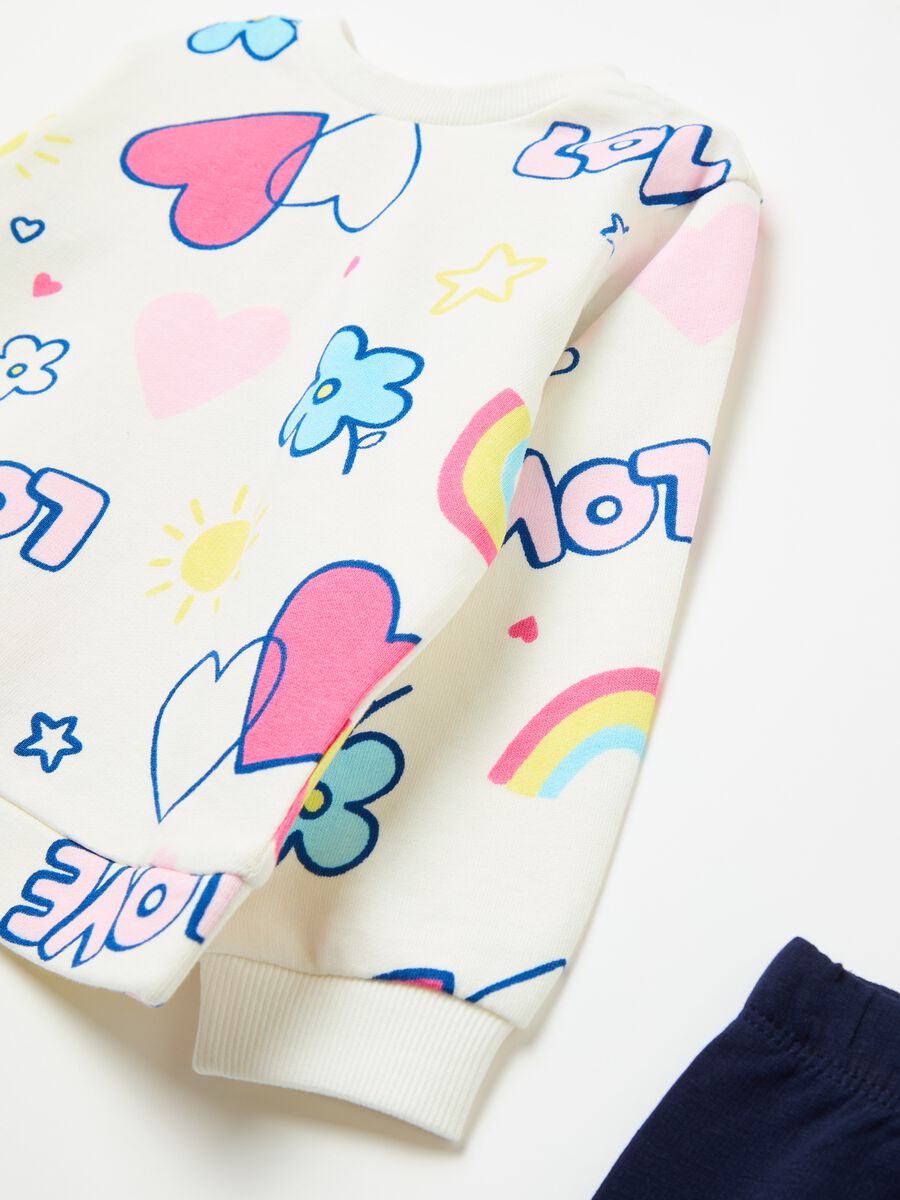 French terry jogging set with print_2