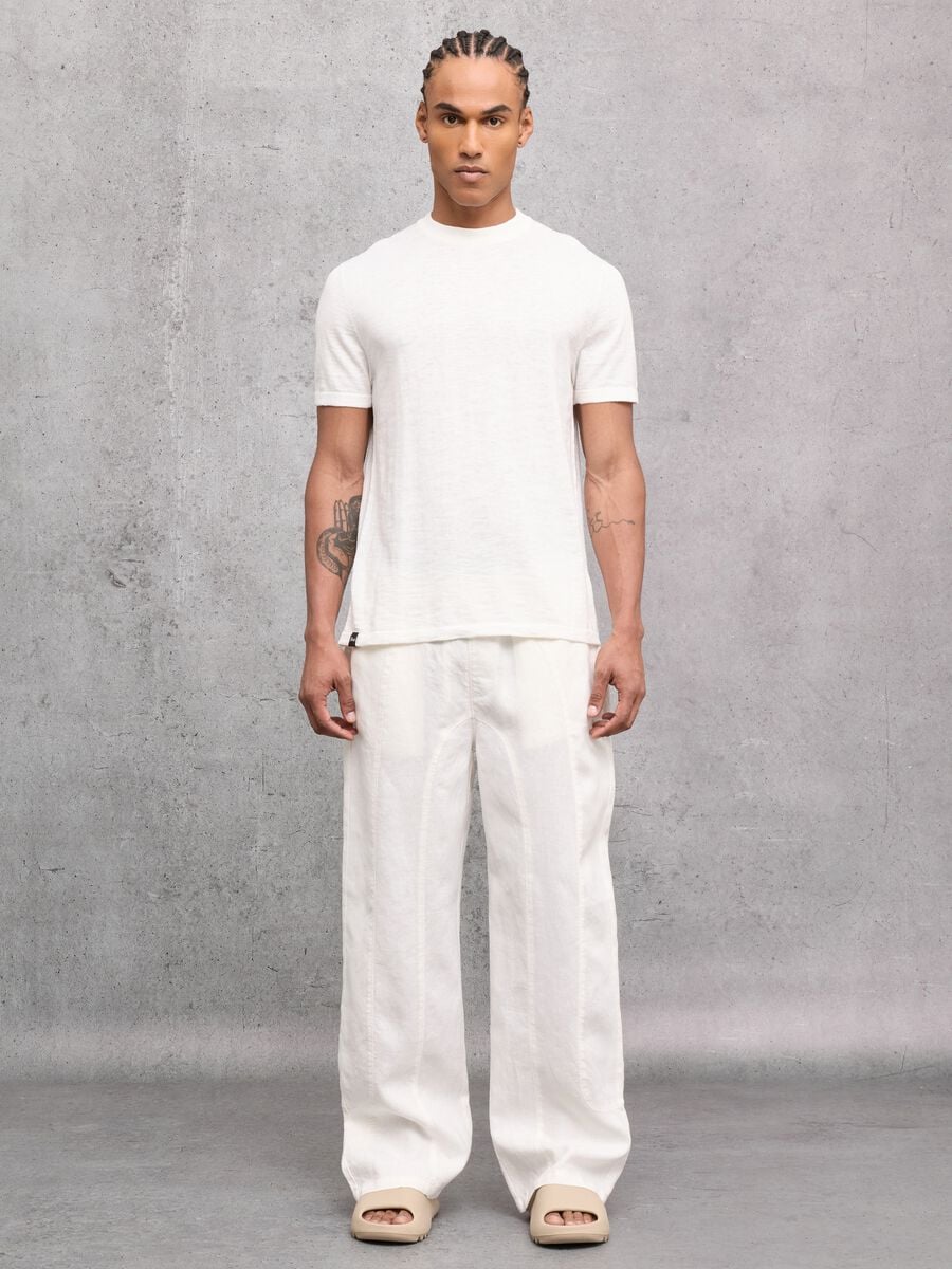 Knit T-shirt White_4