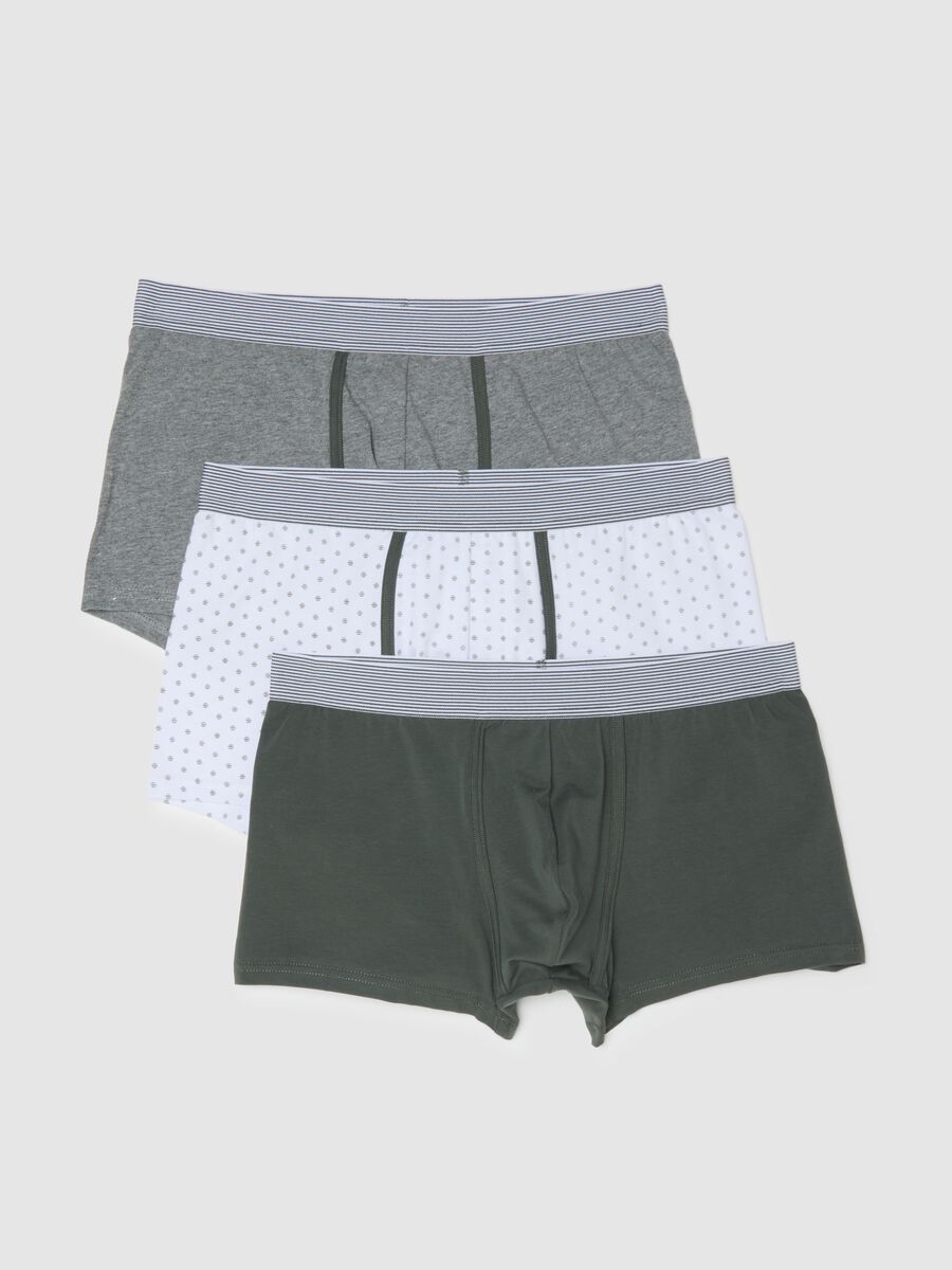 Three-pack of multicolor regular fit stretch cotton boxers_4