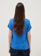 Blue stretch viscose V-neck T-shirt_3