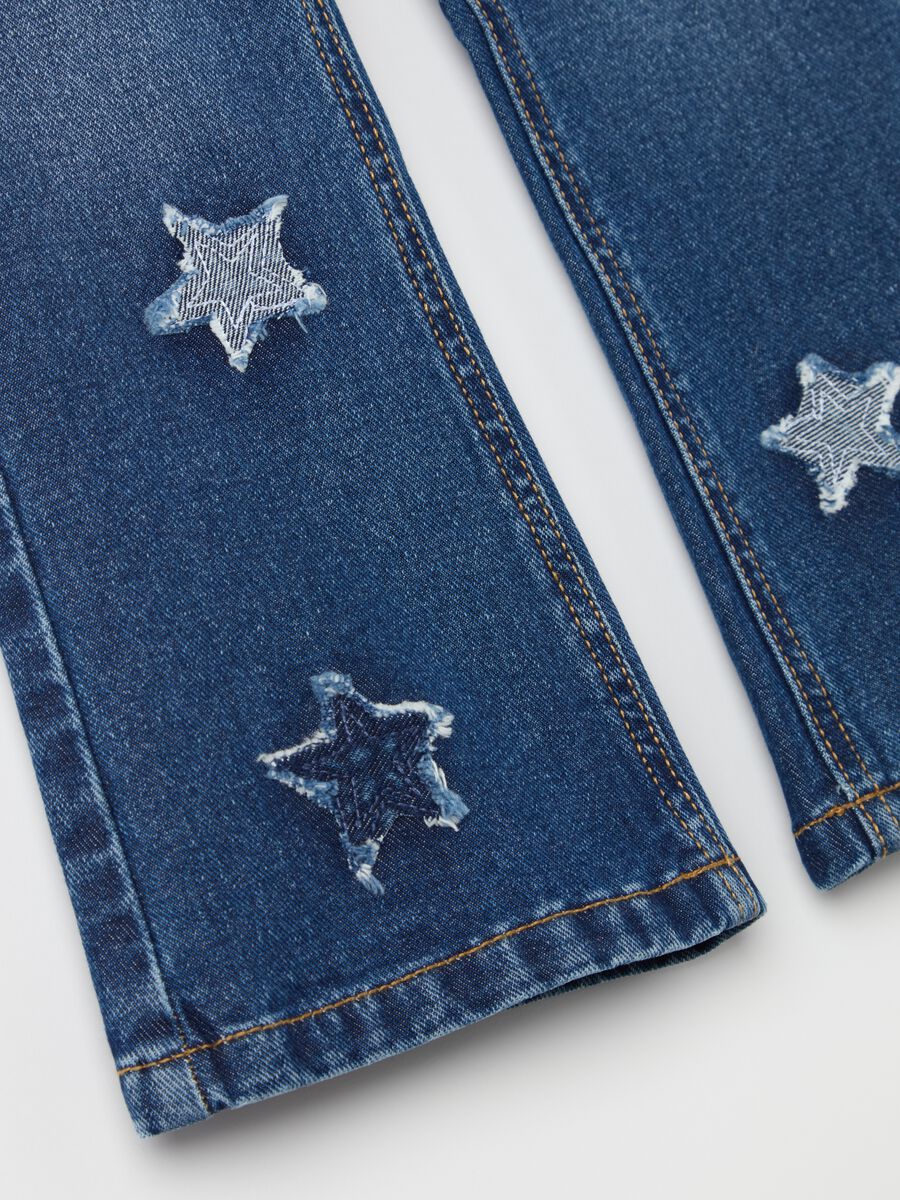 Flare-fit jeans with stars_3