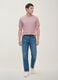 Purple mercerised pure cotton crew-neck T-shirt, regular fit_1