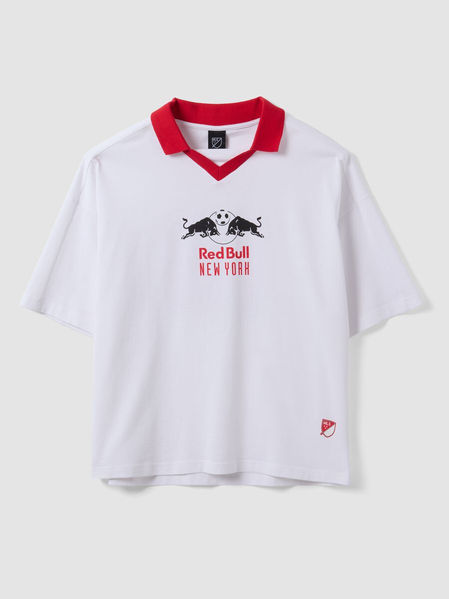 White pure cotton T-shirt with New York Red Bulls print_4