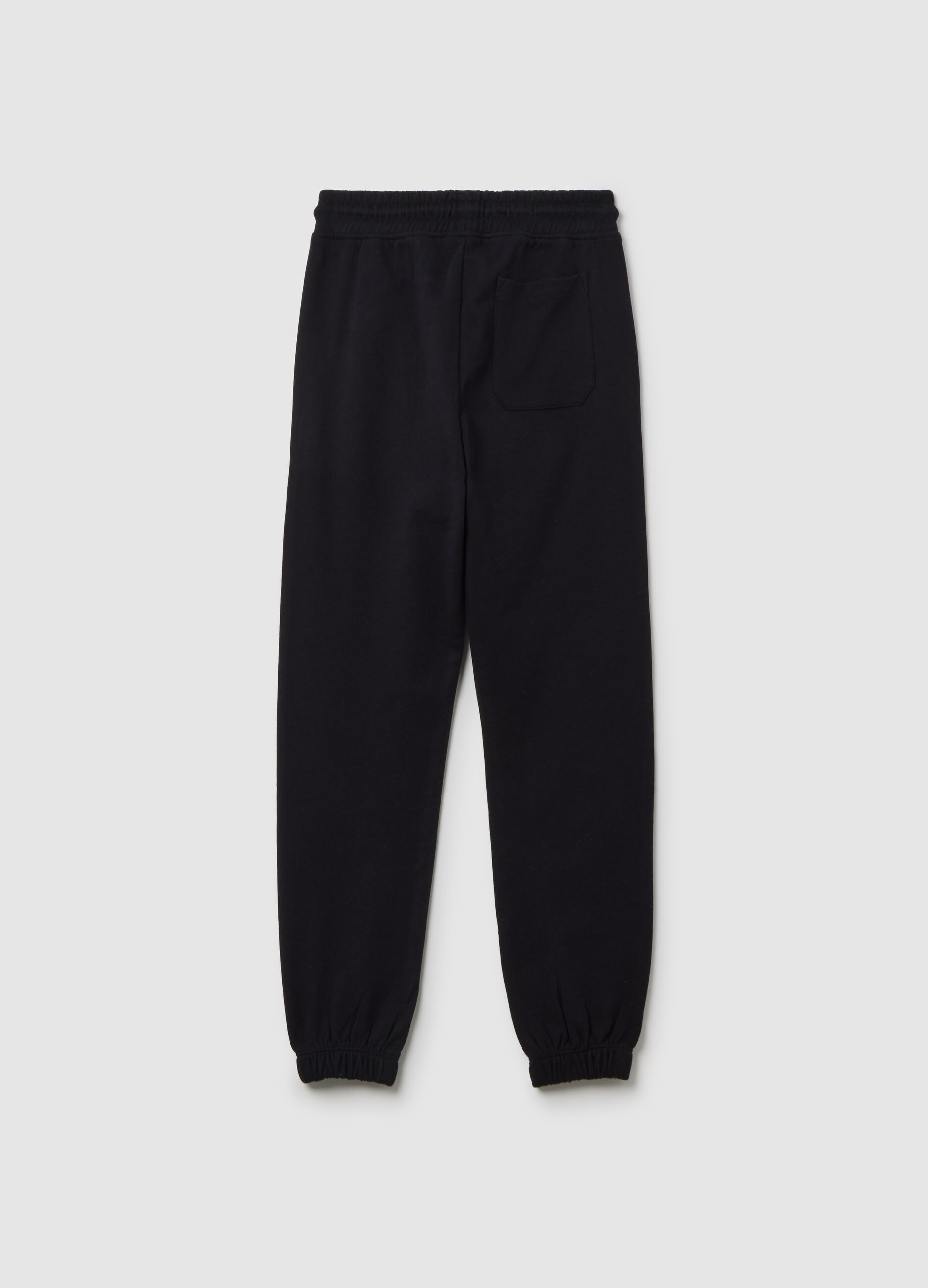 Jogger nero in cotone