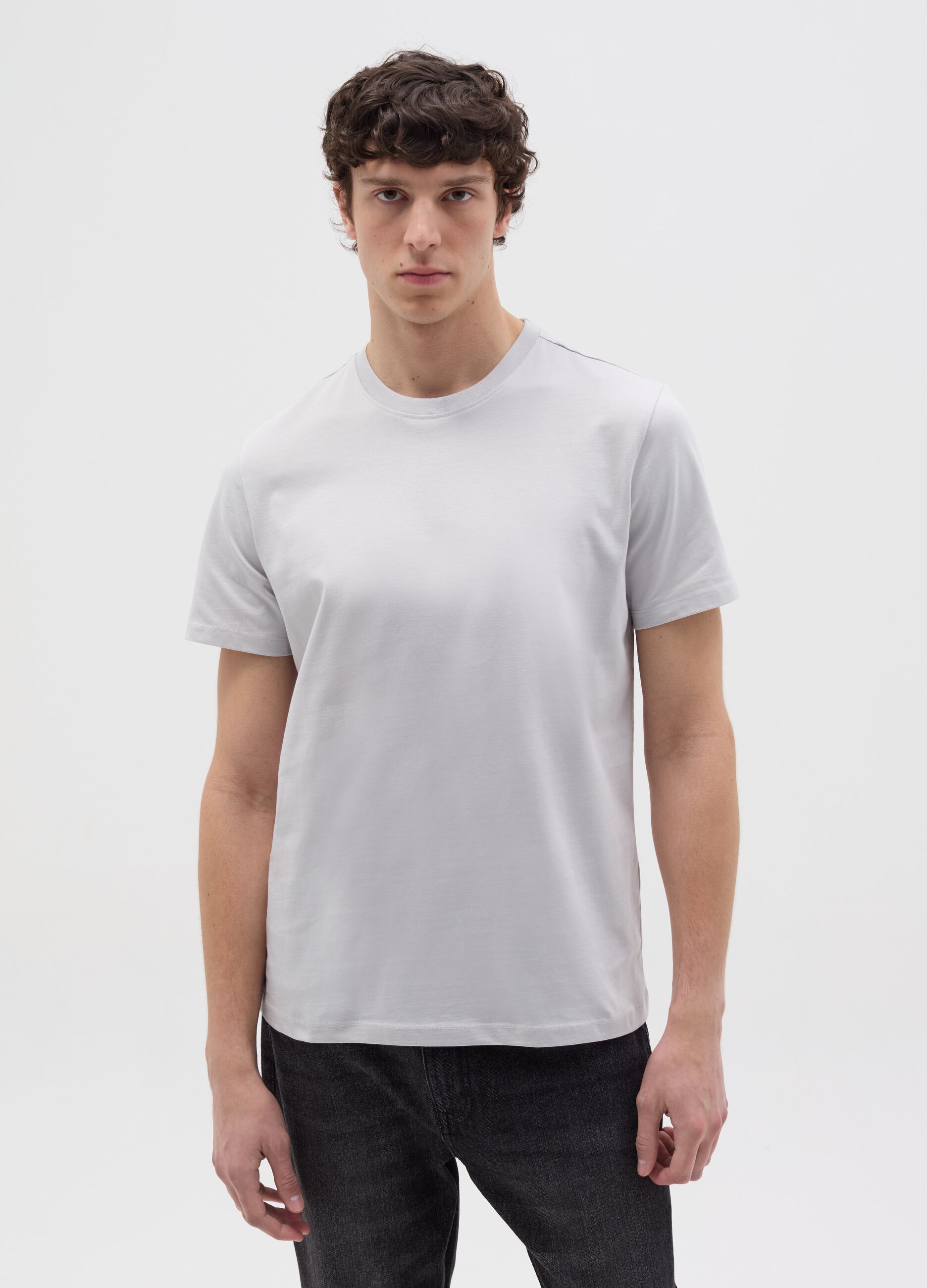 Organic cotton T-shirt with round neck