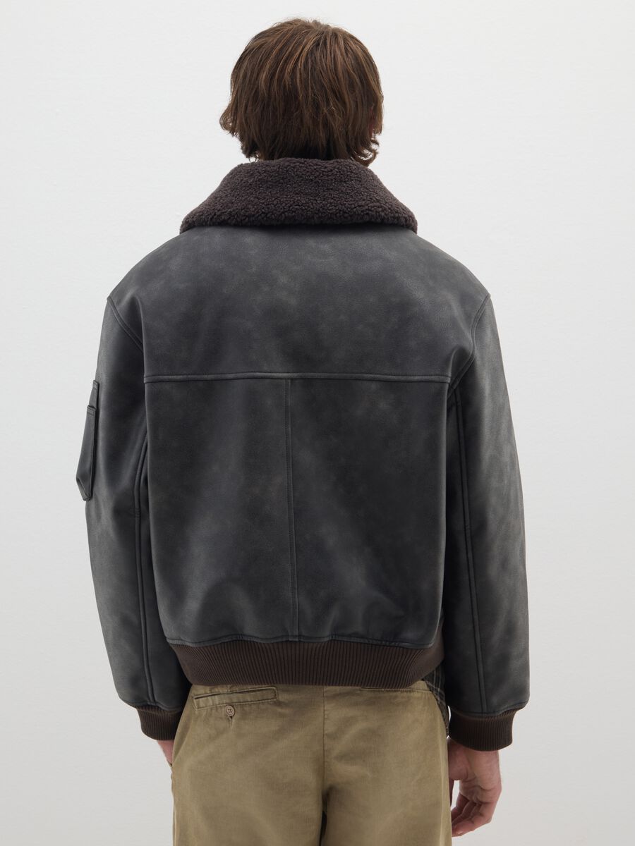 Bomber grigio regular fit e zip_2