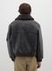 Grey regular fit bomber jacket with zip_2