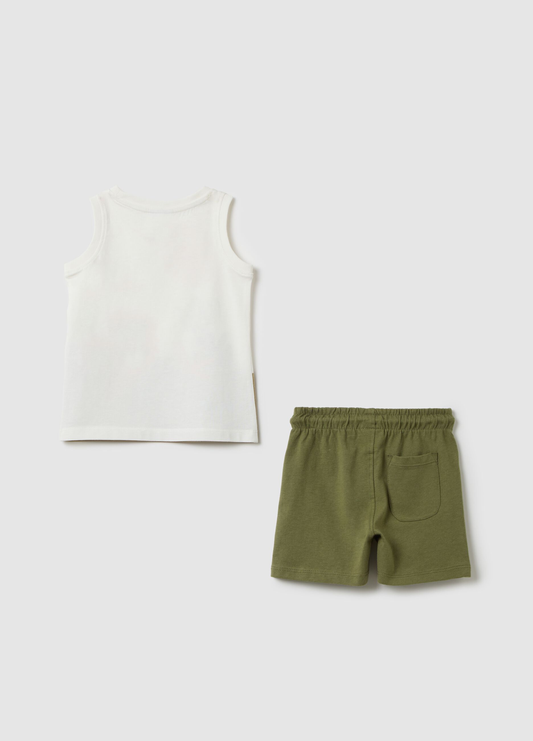 Set jogging da bambino in puro cotone multicolor regular fit
