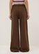 Brown Pure Cotton Wide Leg Trousers_2