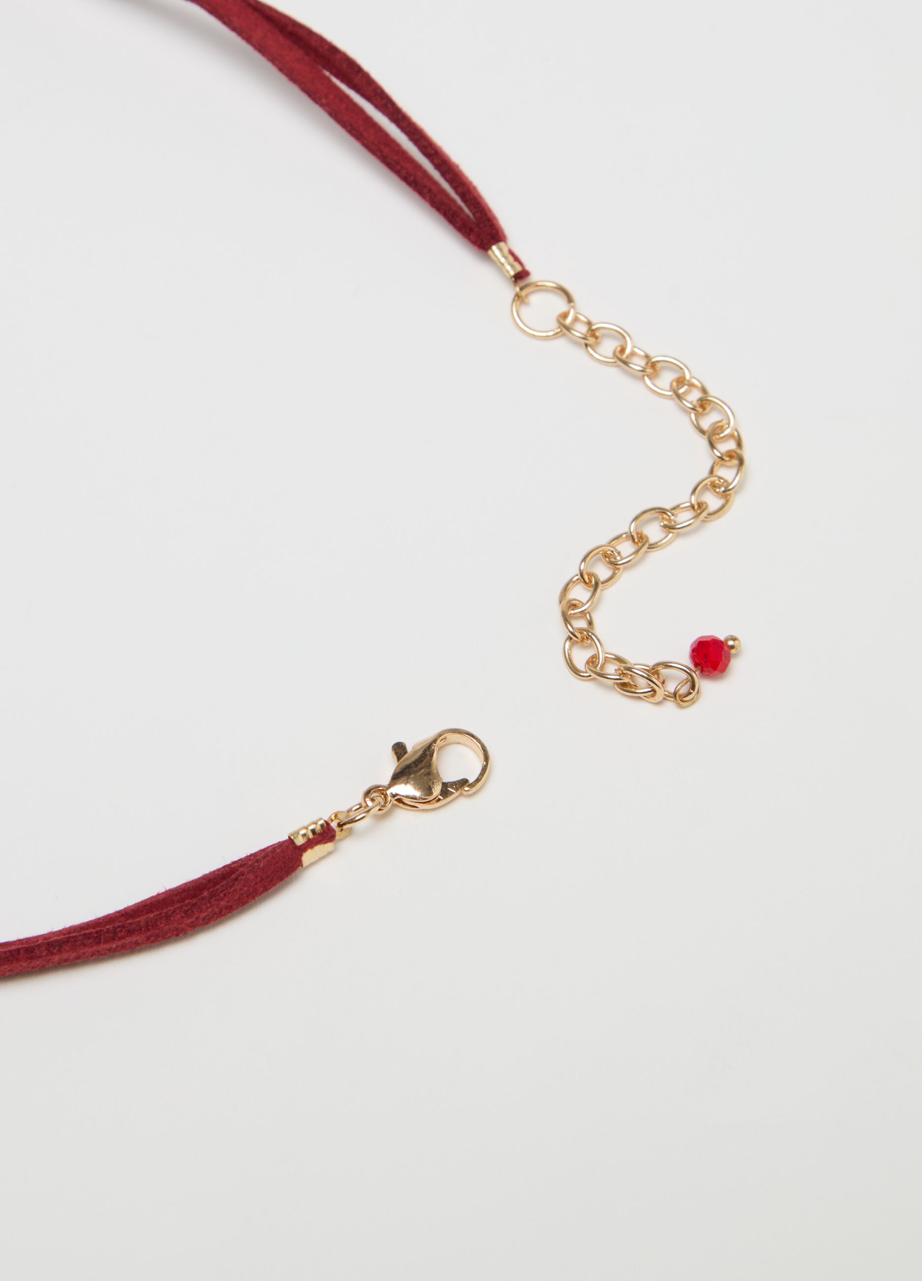 Beaded necklace with gold details