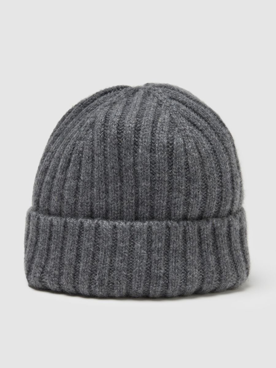 Berretto grigio in puro cashmere_2