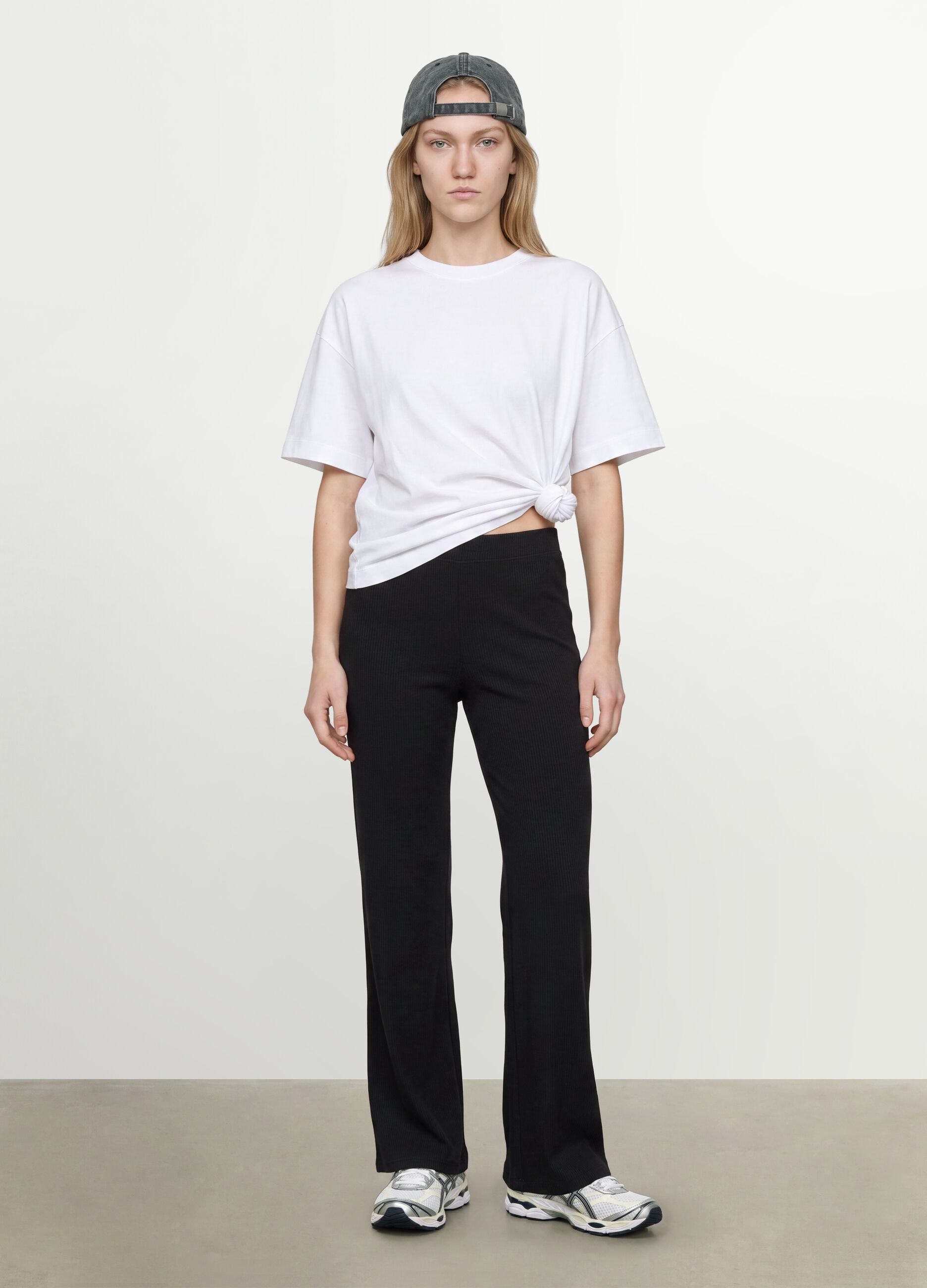 White oversized pure cotton short-sleeve T-shirt