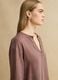 Regular fit multicolour striped linen-blend shirt with a Mandarin collar_0