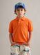 Orange stretch cotton polo for kids regular fit_0