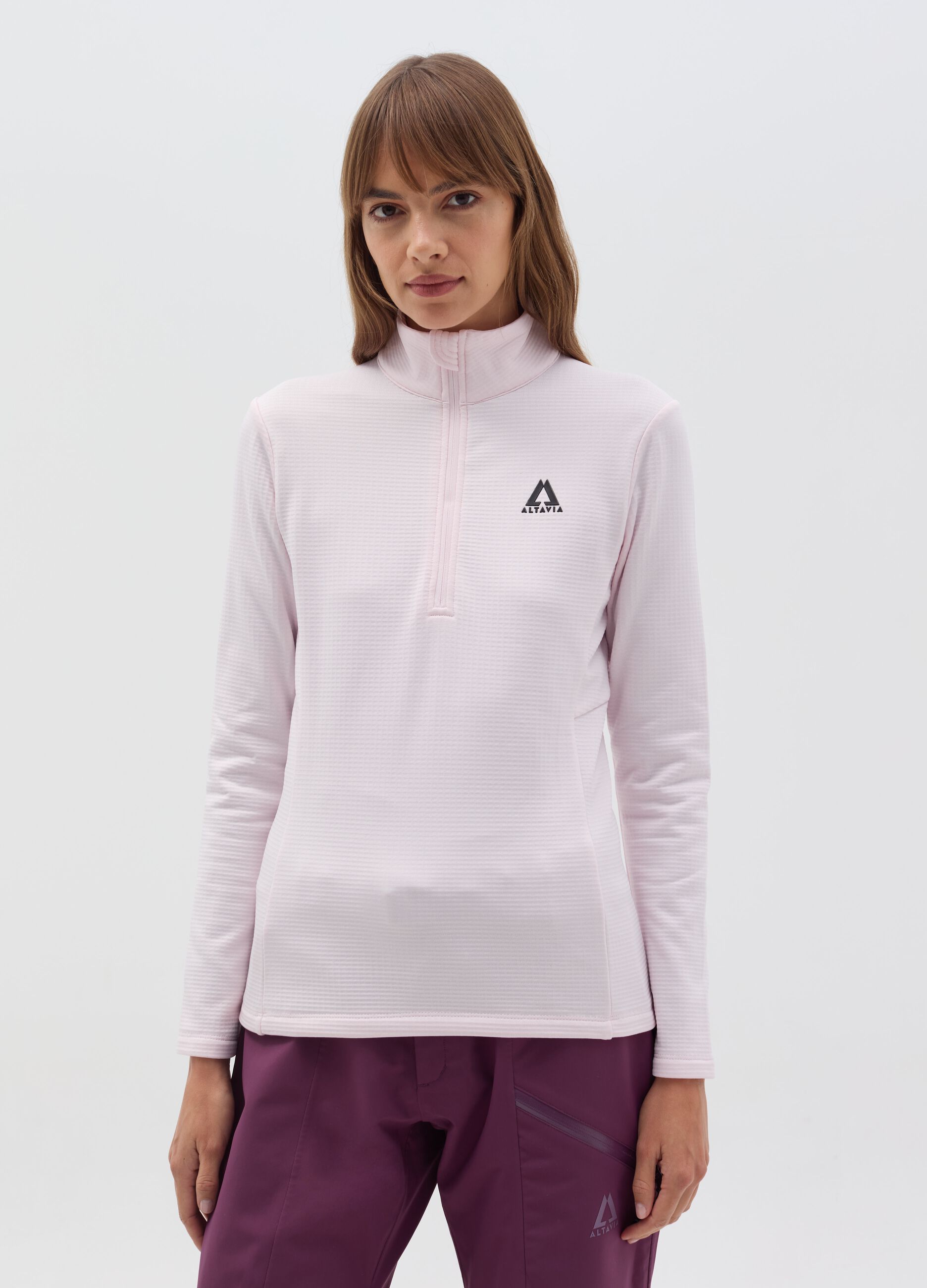 Waffle pile half-zip ALTAVIA WITH DEBORAH COMPAGNONI