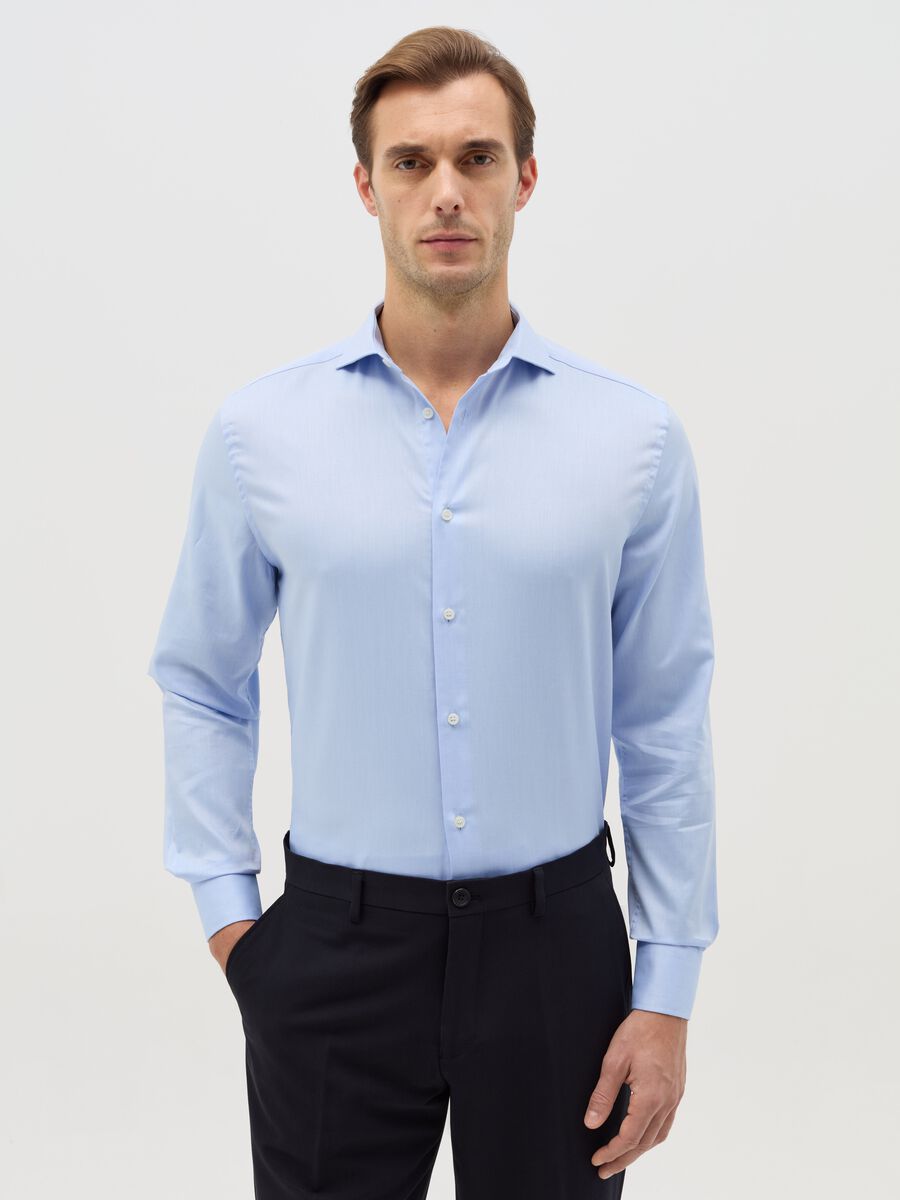 Regular-fit shirt in easy-iron Oxford cotton_0