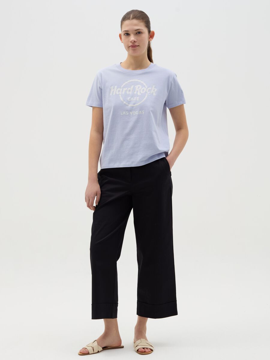 Light blue T-shirt with Hard Rock Café Las Vegas print_1