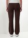Brown flared leggings in stretch cotton_3
