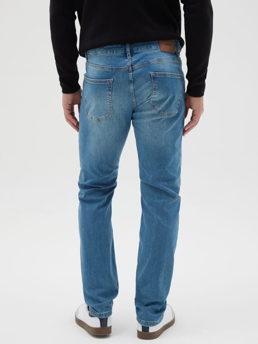 Jeans azzurri in denim slim fit_2