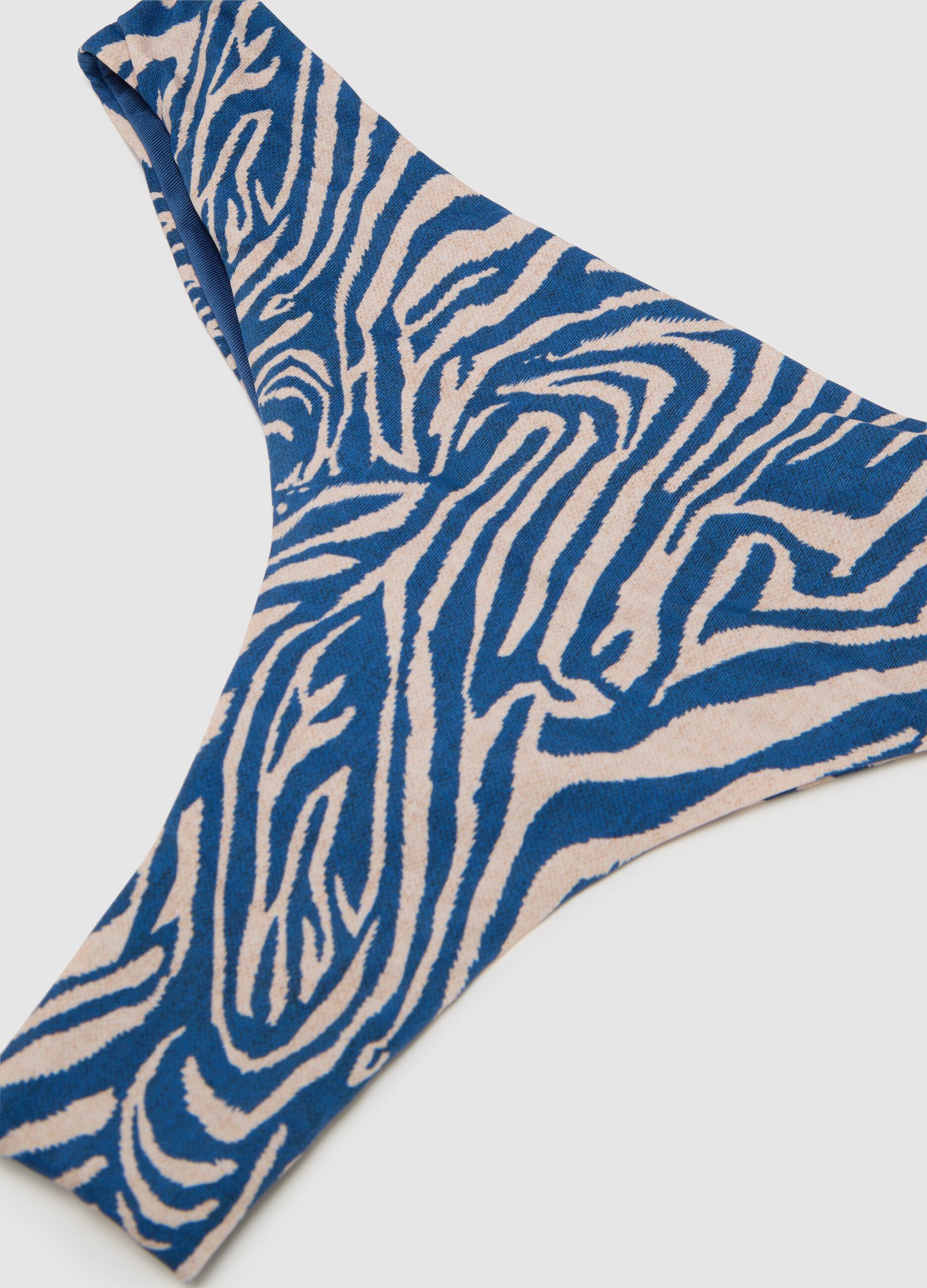 Brasiliano bikini da donna in tessuto elasticizzato con fantasia animalier