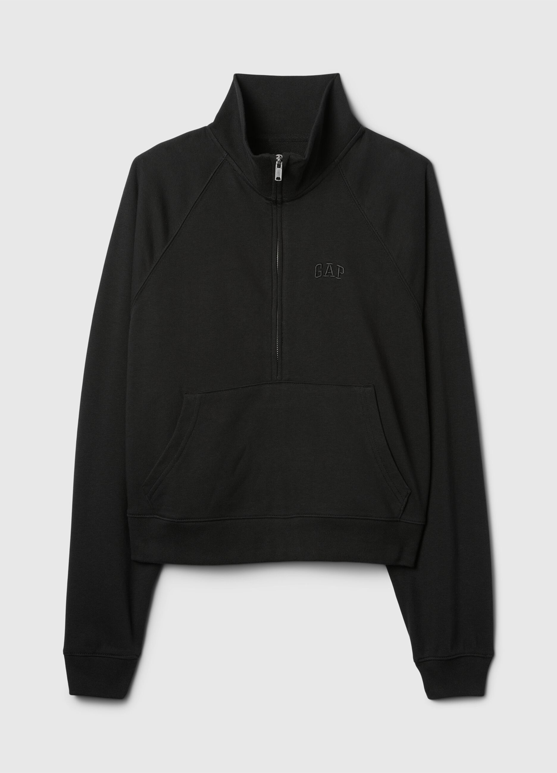 Half-zip sweatshirt with logo emboidery