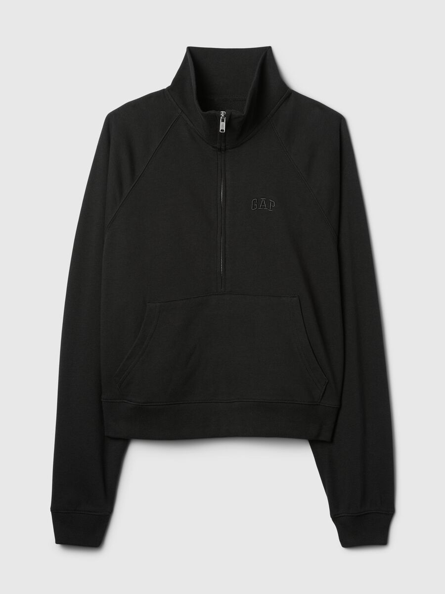 Half-zip sweatshirt with logo emboidery_4