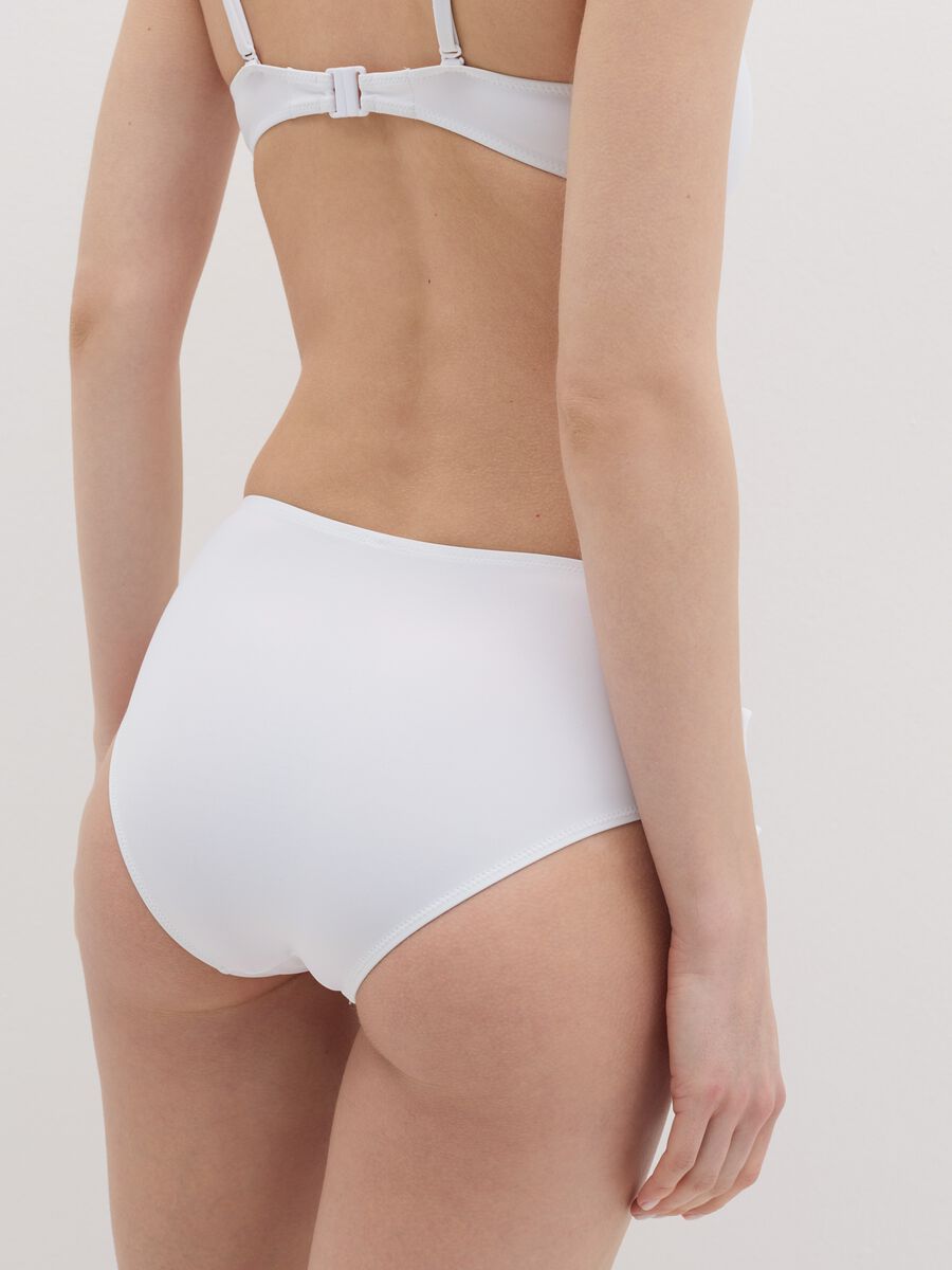 White bikini briefs with gathering_4