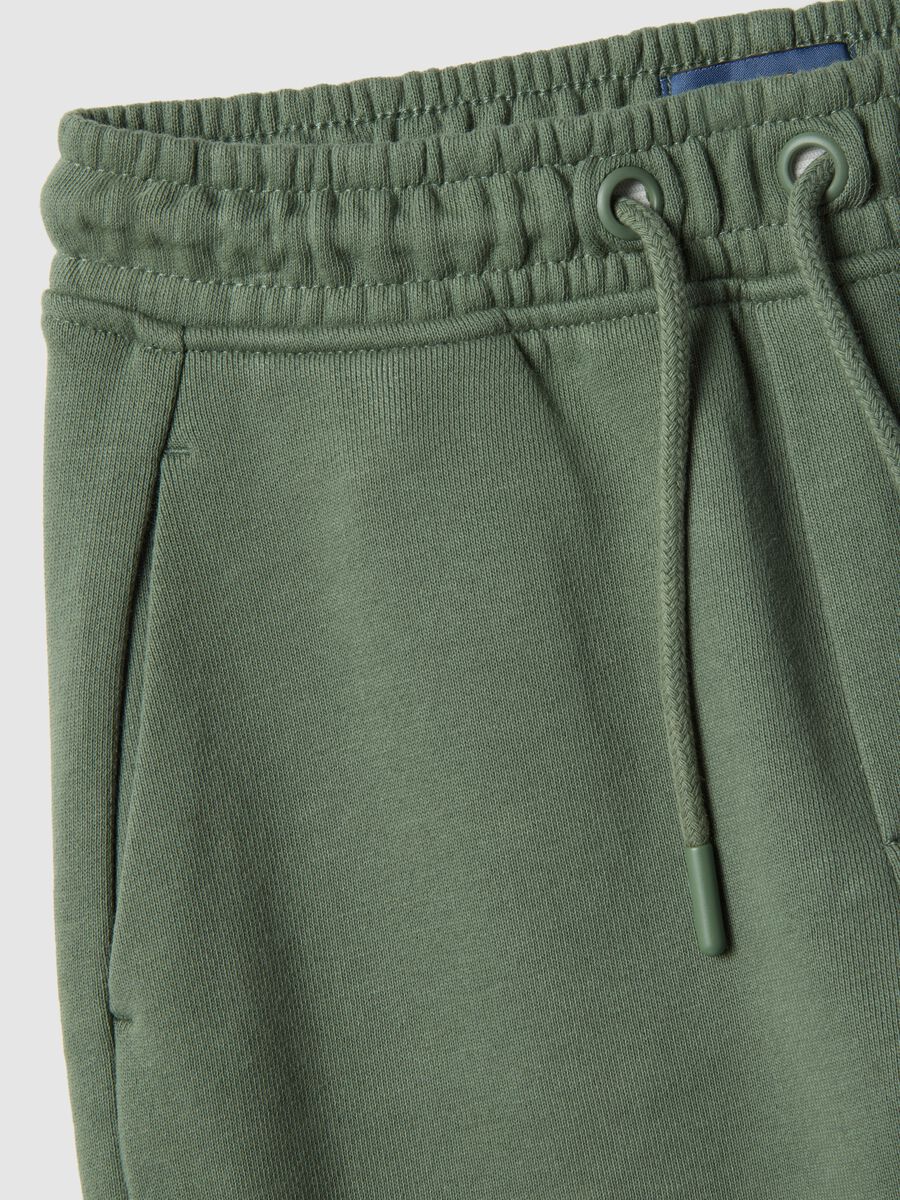 Children's Green Jogger Trousers in Pure Cotton, Regular Fit_3