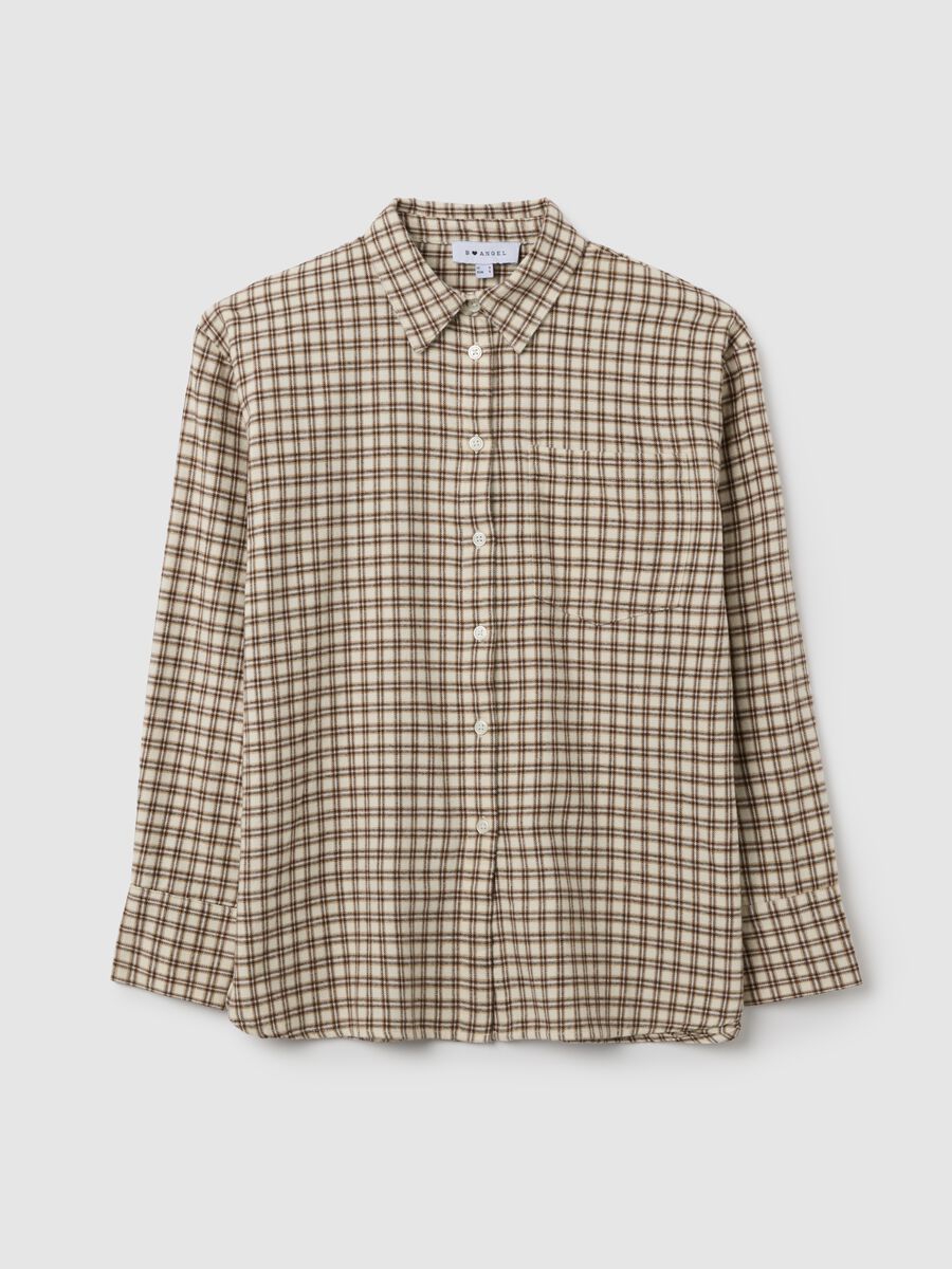 Multicoloured plaid cotton shirt in oversized fit_5