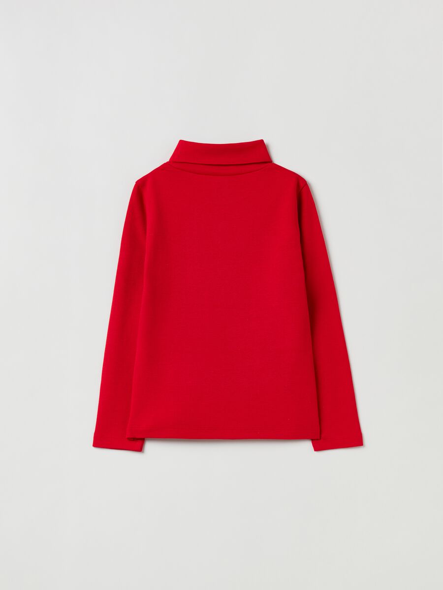 T-shirt maniche lunghe a collo alto_1