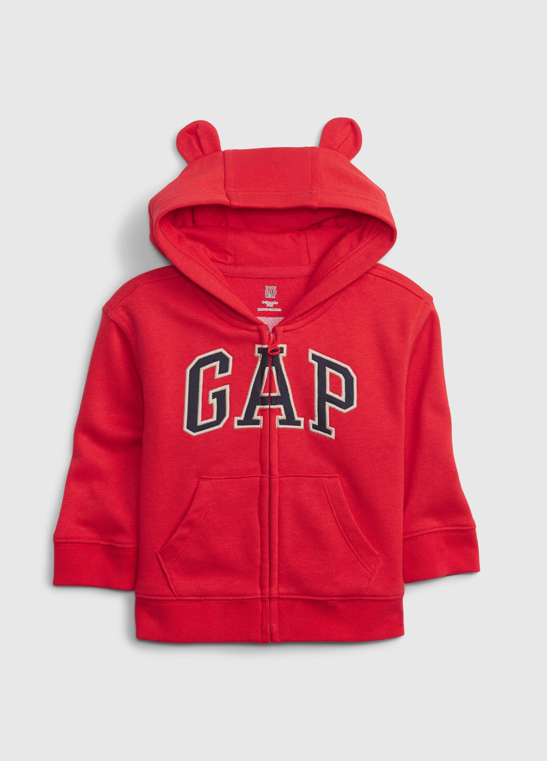 Full-zip con cappuccio e patch logo_0