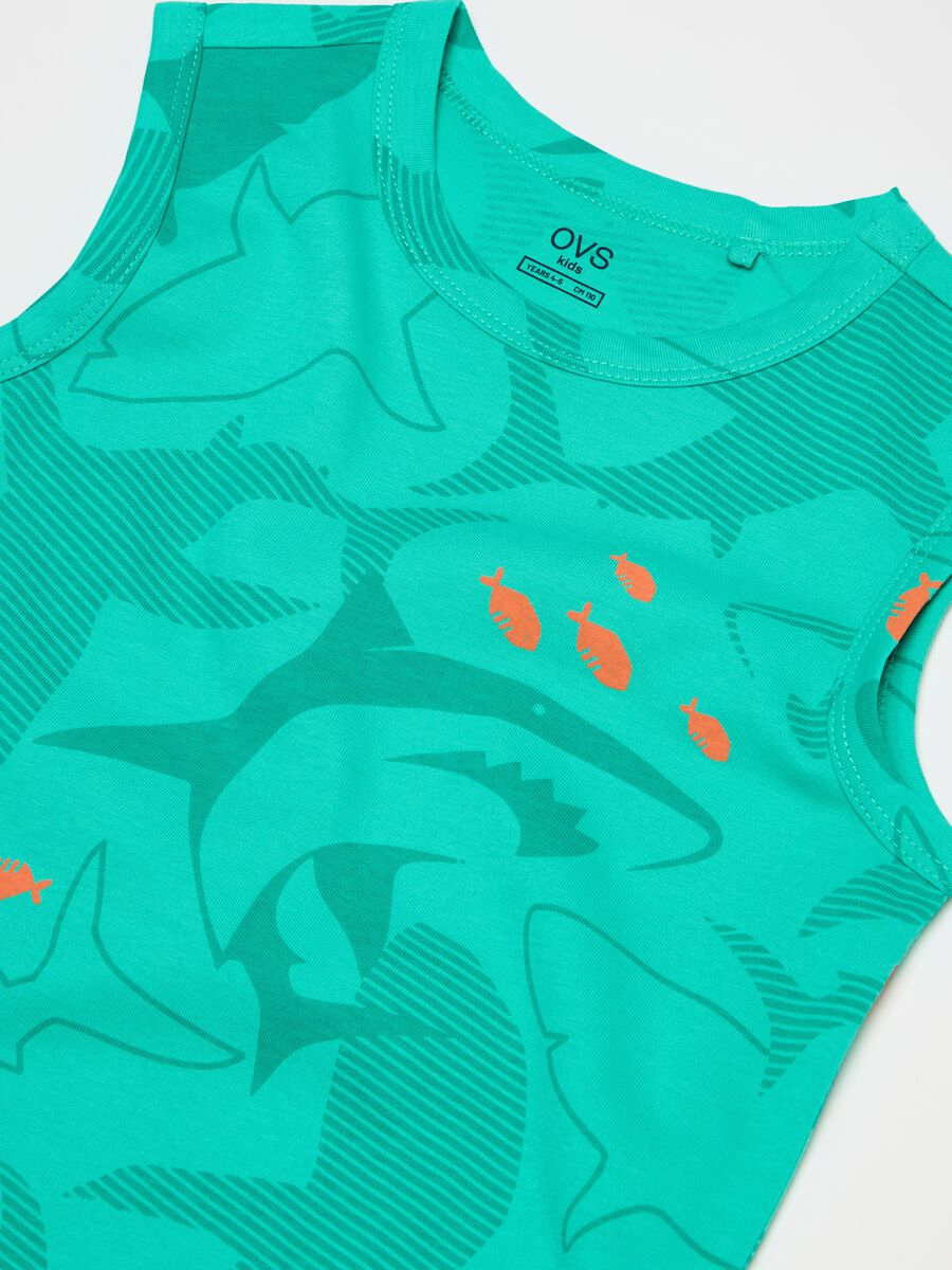 Cotton racerback vest with print_2