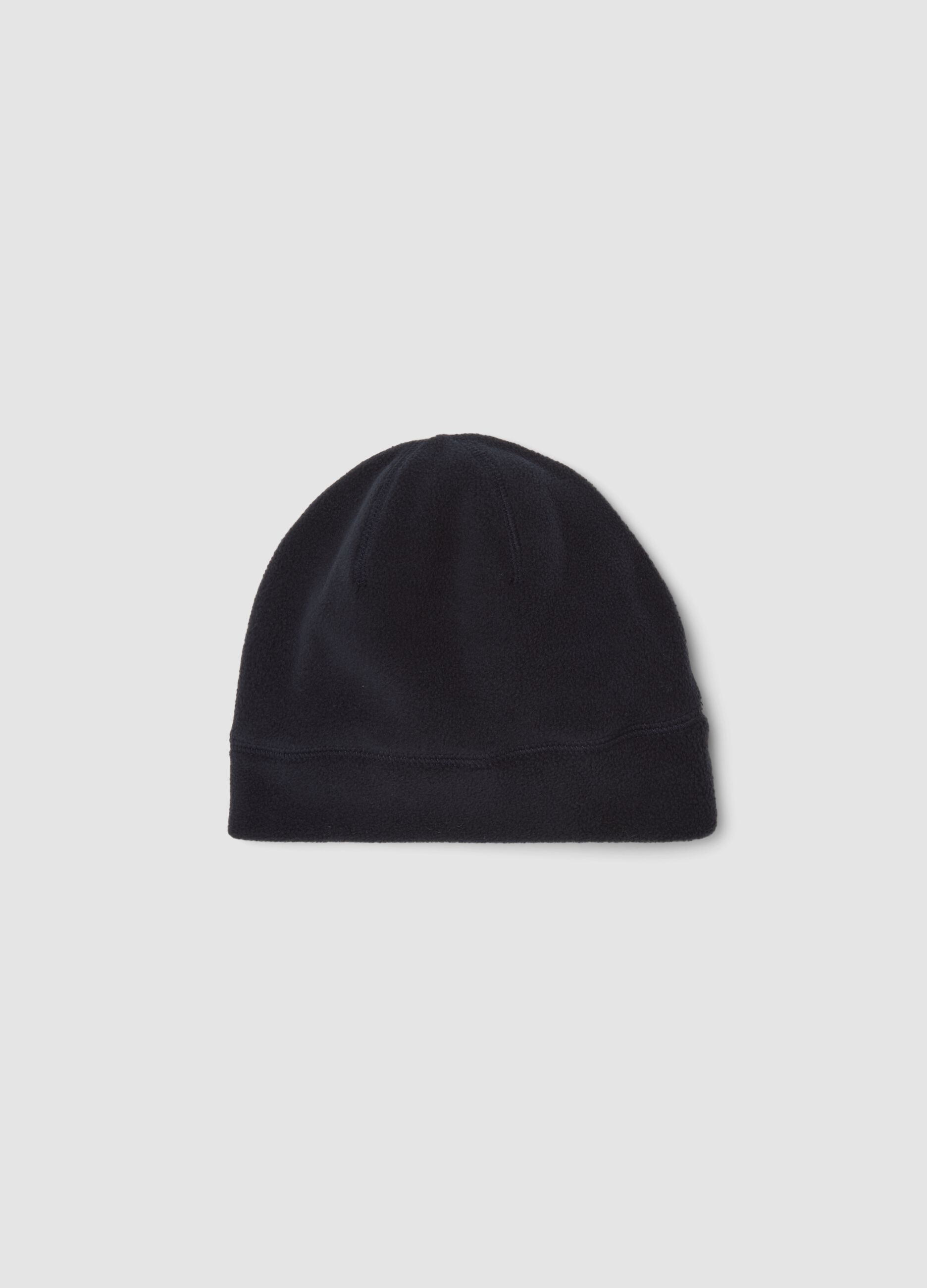 Blue fleece beanie