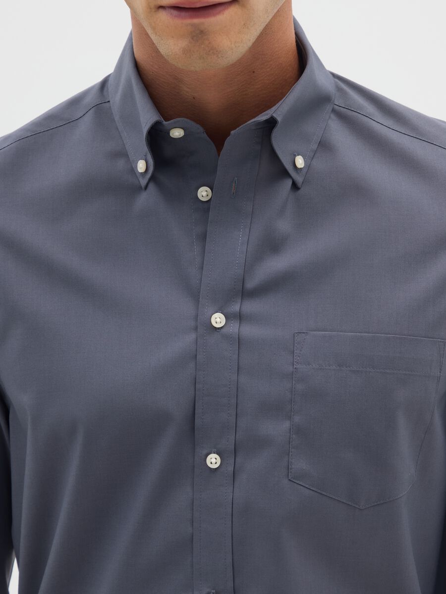 Regular Fit Blue Shirt_1