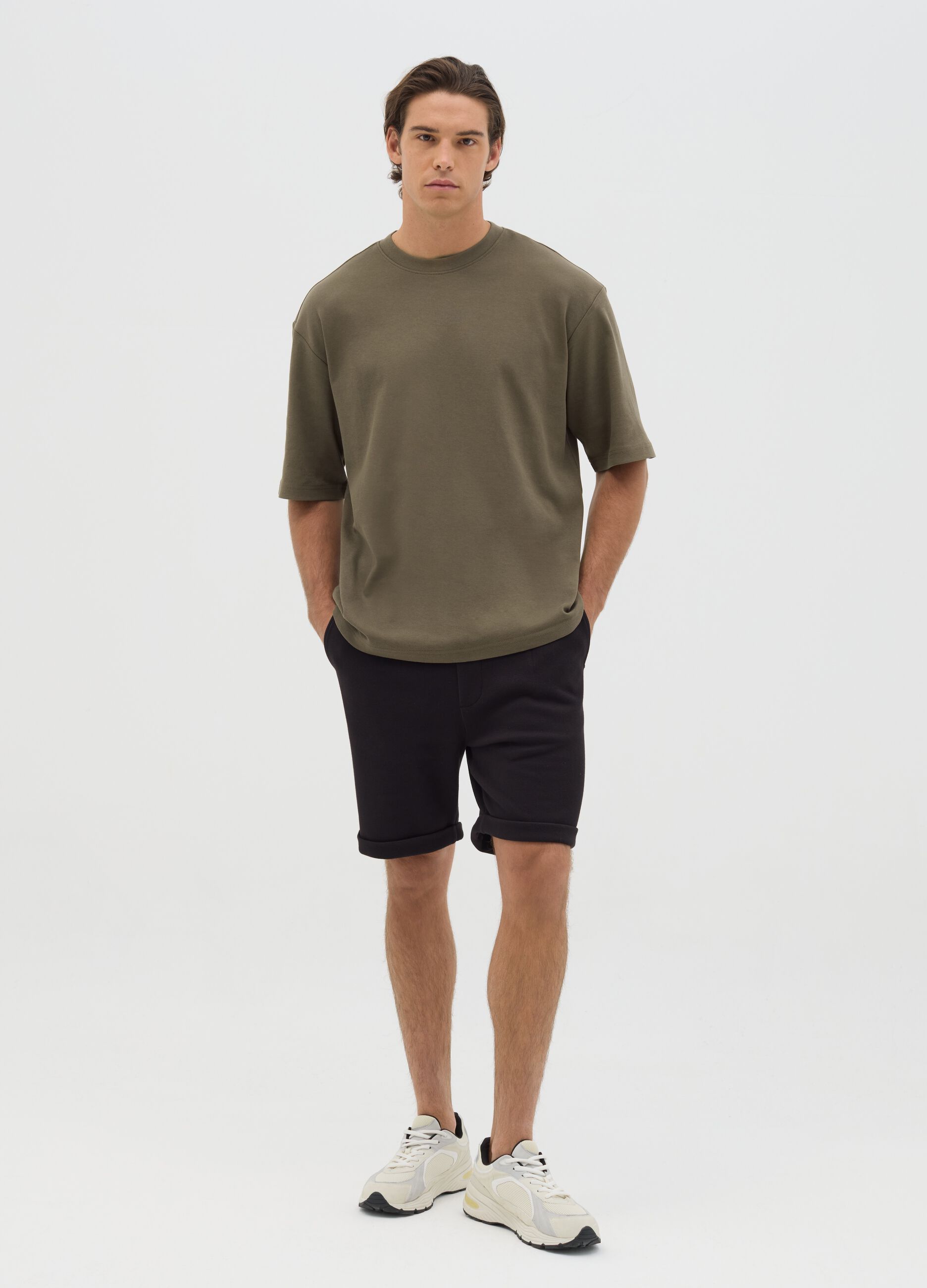 Bermuda chino in cotone con coulisse