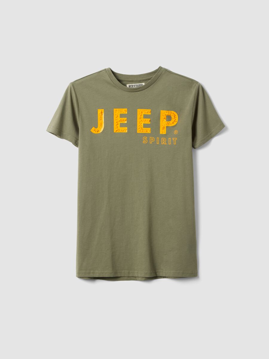 Green pure cotton regular fit children's T-shirt with print_3