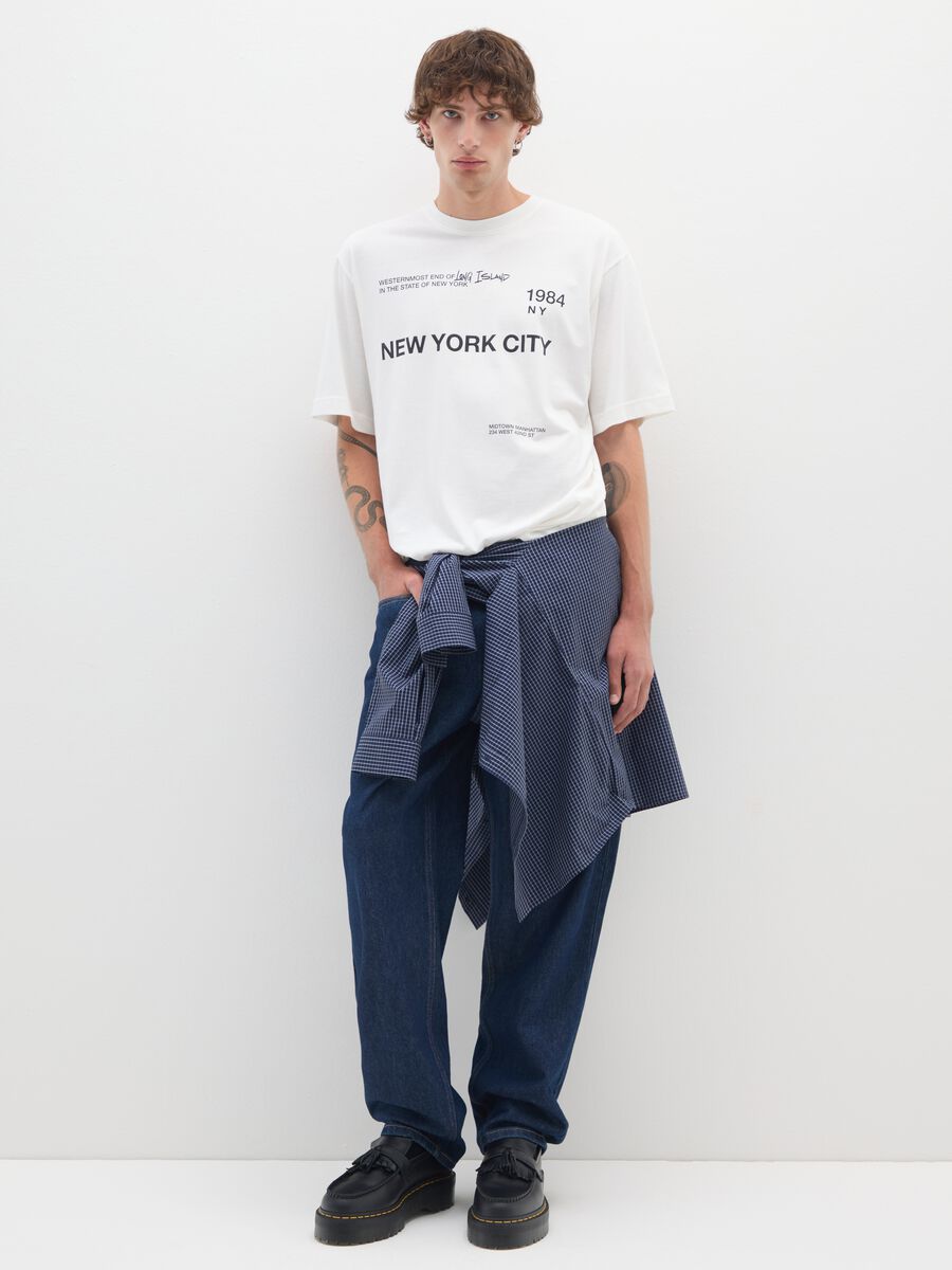 Pure Cotton Blue Baggy Jeans_0