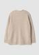 Beige stretch-fabric cardigan with deep V-neck_6