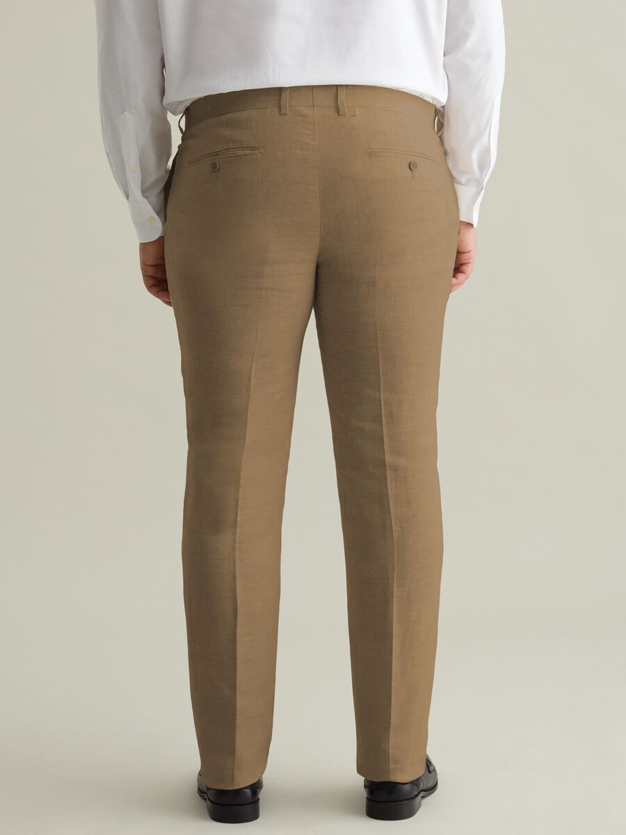 Plus Size oversized chino trousers in linen_2