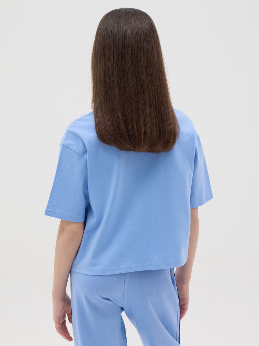 T-shirt boxy fit in cotone "Sunset Campus Party"_2