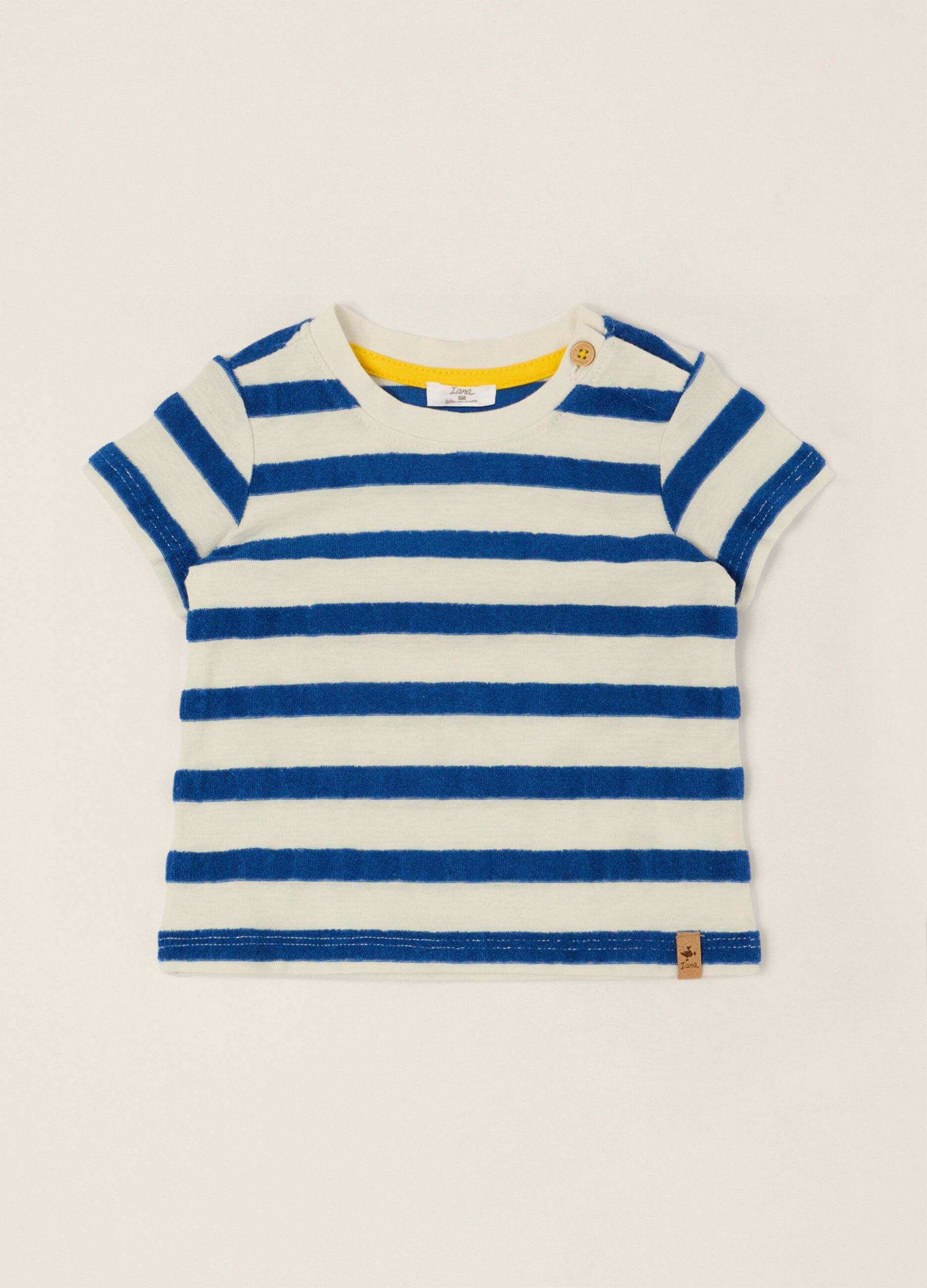 Multicolour striped cotton-blend baby T-shirt, regular fit