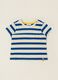 Multicolour striped cotton-blend baby T-shirt, regular fit_0