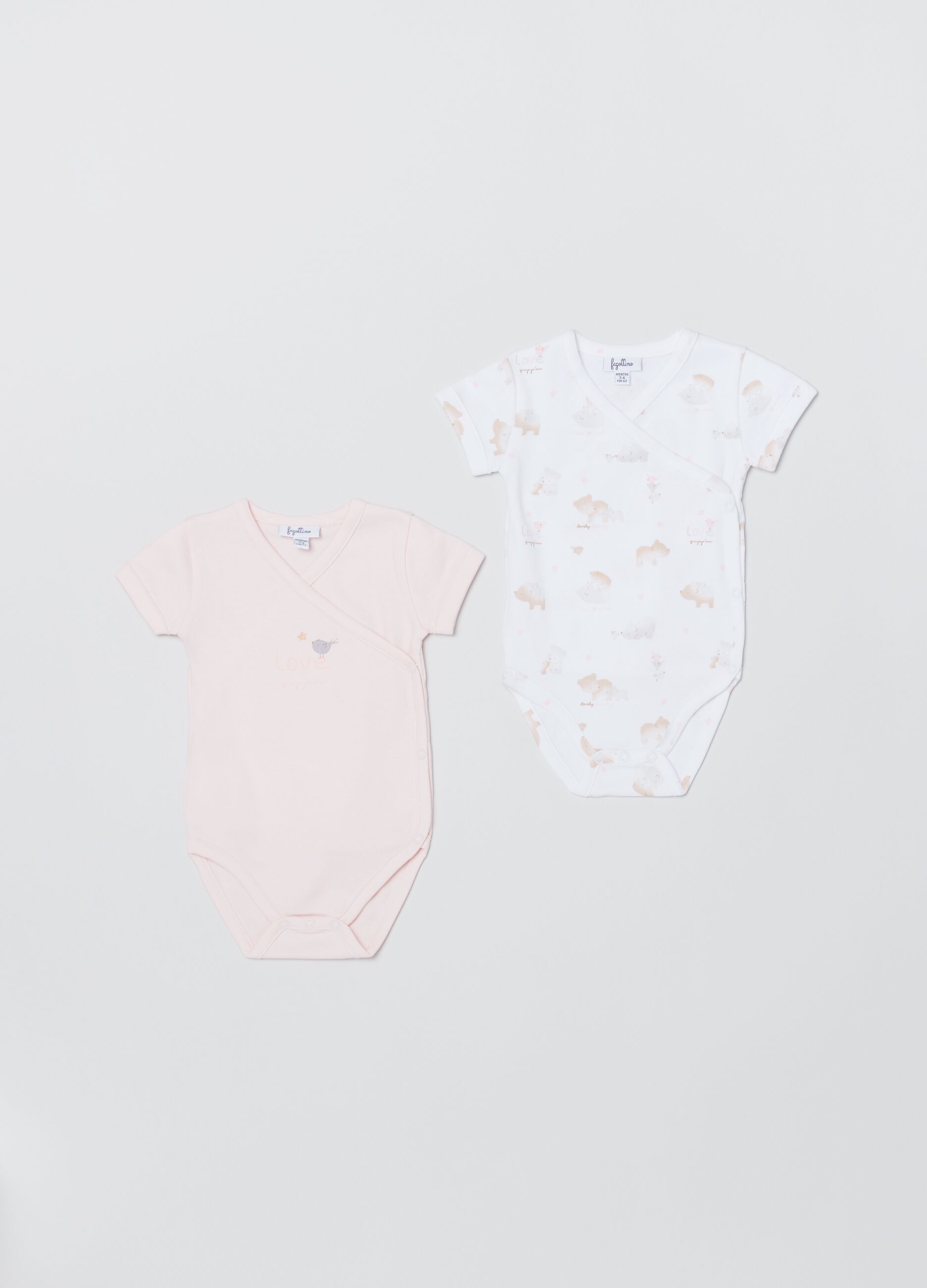Bipack body in cotone con stampa_0