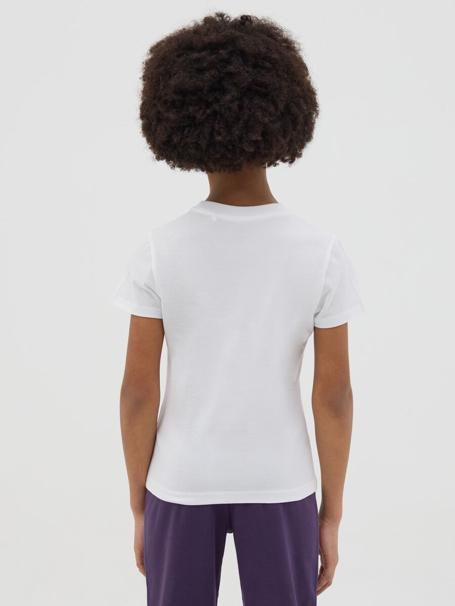 T-shirt bianca in cotone con stampa "Street Art"_2